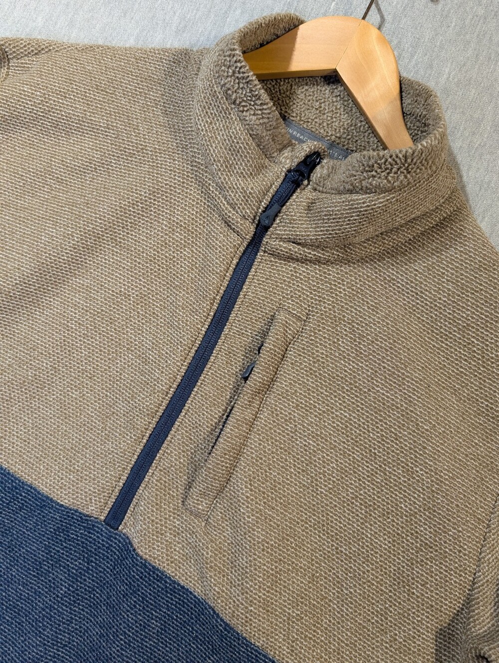 Ascend 1/2 Zip Pullover Fleece Sweater Men's XLT Brown Blue